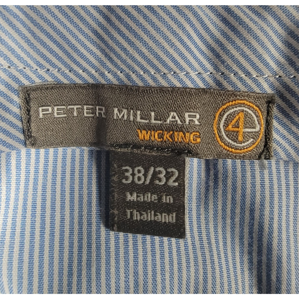 Peter Millar Mens 38x32 Wicking Dress Pants Polyester Gray Flat Front - Picture 8 of 13